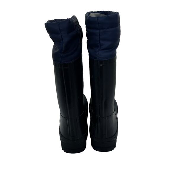 Lands End Navy Blue Lined Snow Rain Boots Sz 5 Youth - Picture 5 of 8
